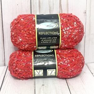 Sensations Reflections Shimmer Yarn Color #20 Berry Lot of 2 Skeins NEW!!